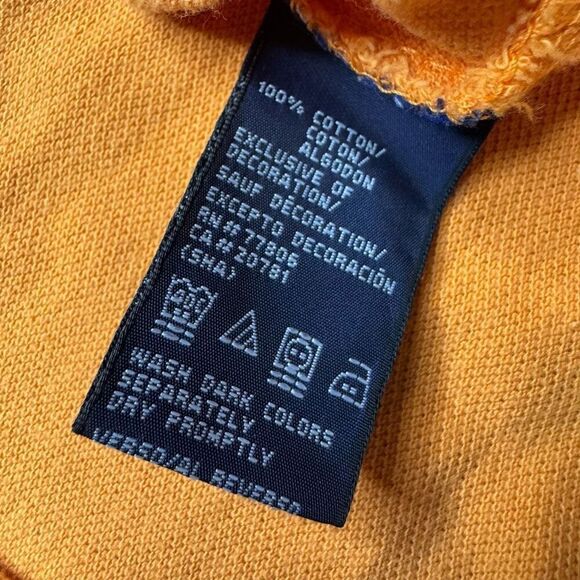 Vintage Tommy Hilfiger V Neck Orange Short Sleeve Knit T Shirt Mens XL 2004 Y2K - Picture 6 of 10